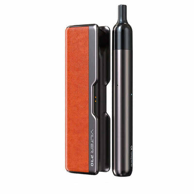 Kit Aspire Vilter Pro avec Power Bank 420mAh 2ml Gun Metal & Brown Leather | VAPEVO