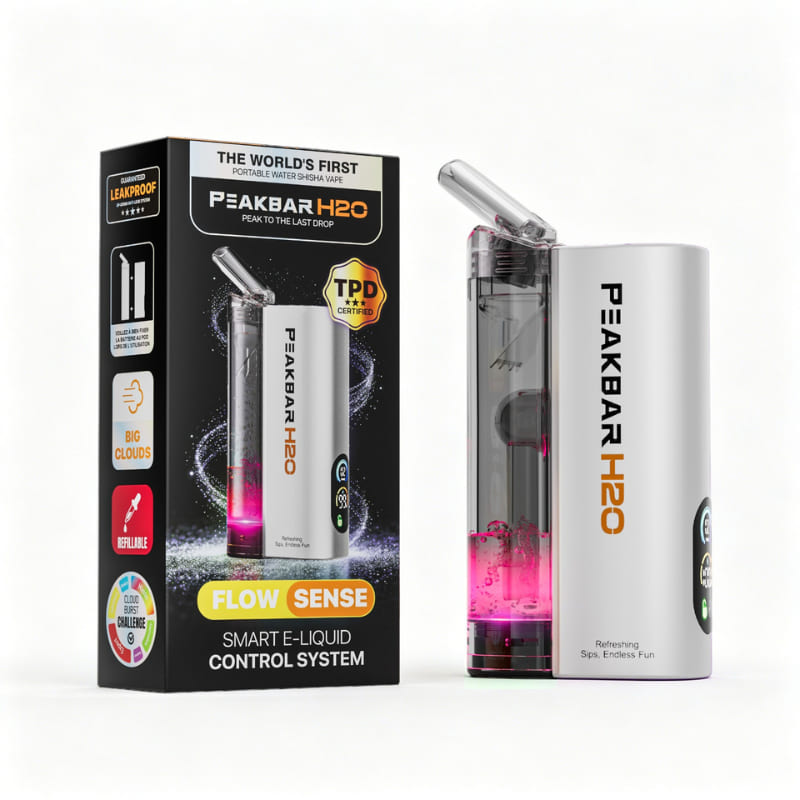 Kit Chicha à Eau Portable - PeakBar H2O Pro - 23W 900mAh 10ml