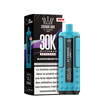 Kit Puff Al Fakher Crown Bar HyperMax Advanced 30K 6mg Blackcurrant Ice | VAPEVO
