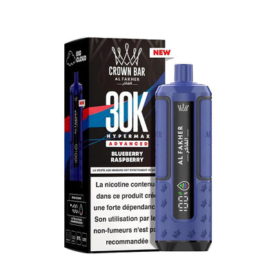 Kit Puff Al Fakher Crown Bar HyperMax Advanced 30K 6mg Blueberry Raspberry | VAPEVO