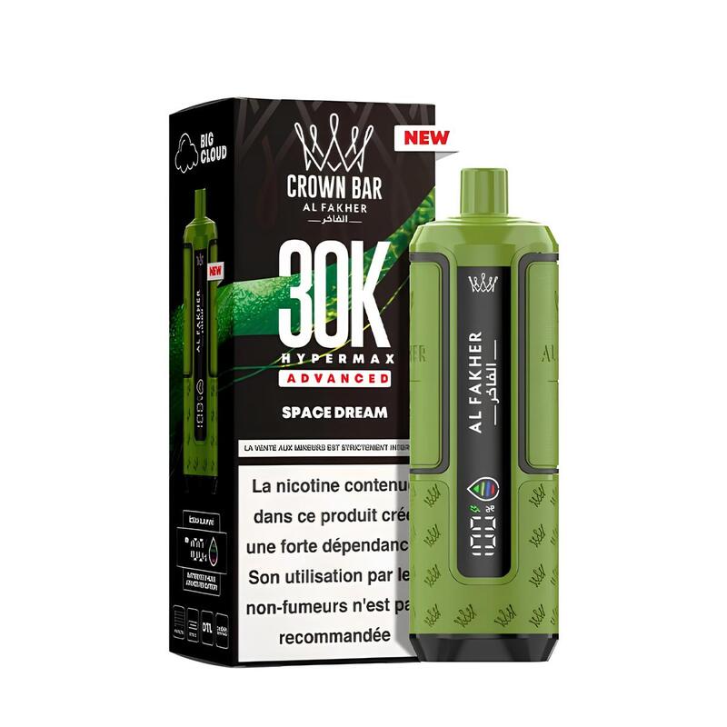 Kit Puff Al Fakher Crown Bar HyperMax Advanced 30K 6mg Space Dream (Myrtille Orange) | VAPEVO