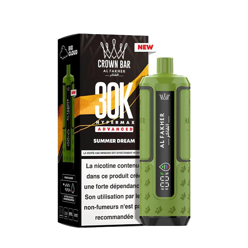 Kit Puff Al Fakher Crown Bar HyperMax Advanced 30K 6mg Summer Dream | VAPEVO