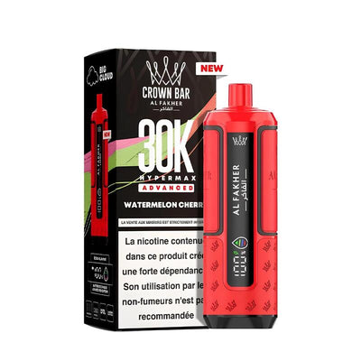 Kit Puff Al Fakher Crown Bar HyperMax Advanced 30K 6mg Watermelon Cherry | VAPEVO