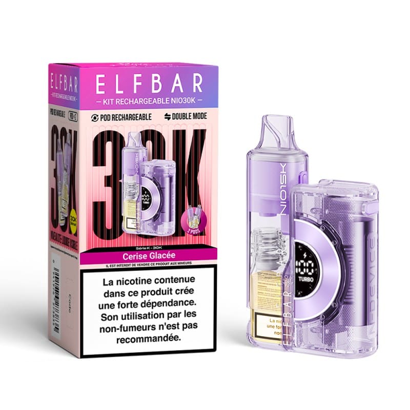 Kit Puff Elfbar NIO30K 20mg Cerise Glacée | VAPEVO