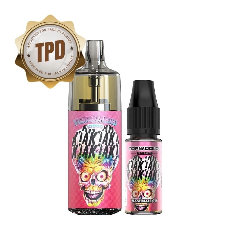 Kit Puff Gobar Tornado 10000 10ml 10 mg Marshmallow | VAPEVO