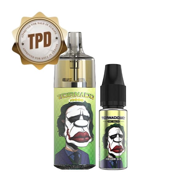 Kit Puff Gobar Tornado 10000 10ml 10 mg Melon Ice | VAPEVO