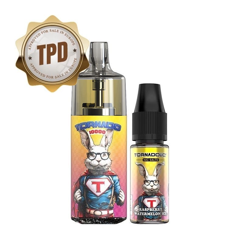 Kit Puff Gobar Tornado 10000 10ml 10 mg Raspberry Watermelon Ice | VAPEVO