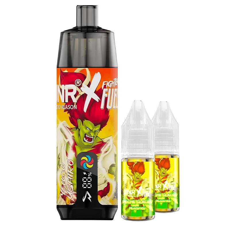 Kit Puff JNR X Fighter Fuel Shisha Plus 28K 20mg Yellow Ushiro | VAPEVO