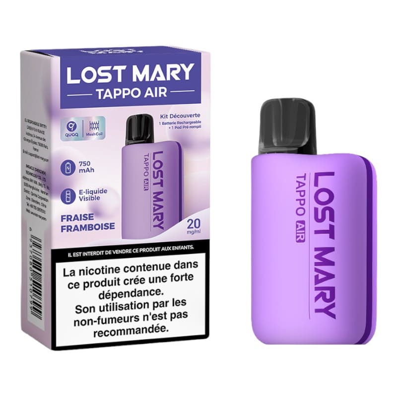 Kit Puff Lost Mary Tappo Air 600 Puffs 10 mg Fraise Framboise | VAPEVO