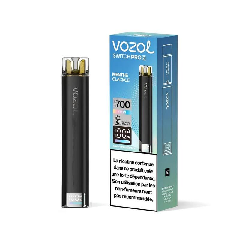Kit Puff Vozol Switch Pro 2 - 2ml 500mAh 20mg Menthe Glaciale | VAPEVO