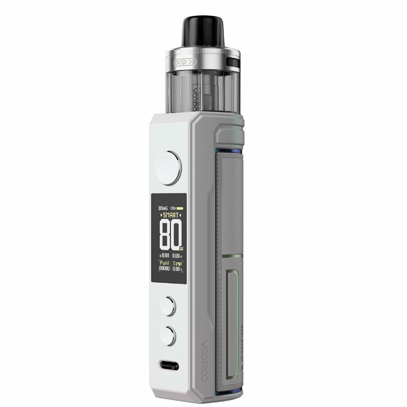 Kit Voopoo Drag X2 80W 5ml Pearl White | VAPEVO