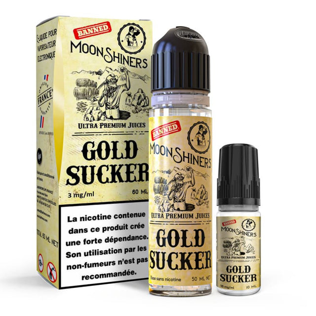 LE FRENCH LIQUIDE Moonshiners Gold Sucker - Kit Easy2Shake 60ml-3 mg-VAPEVO