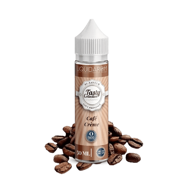 LIQUIDAROM TASTY COLLECTION E-liquide Café Crème 50ml-0 mg-VAPEVO