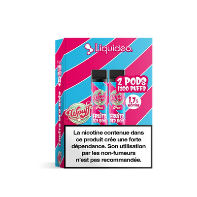 LIQUIDEO Wpuff 600 Original - Pack de 2 Cartouches 2ml-17 mg-Fruits des bois-VAPEVO