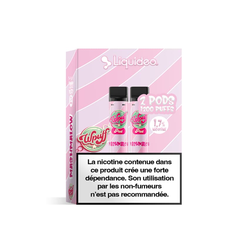 LIQUIDEO Wpuff 600 Original - Pack de 2 Cartouches 2ml-17 mg-Mashmalow-VAPEVO