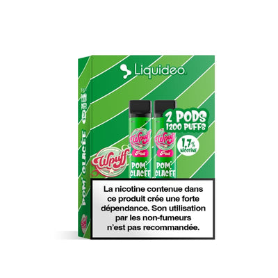 LIQUIDEO Wpuff 600 Original - Pack de 2 Cartouches 2ml-17 mg-Pom' Glacée (Apple Ice)-VAPEVO