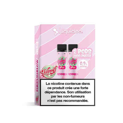 LIQUIDEO Wpuff 600 Original - Pack de 2 Cartouches 2ml-9 mg-Mashmalow-VAPEVO