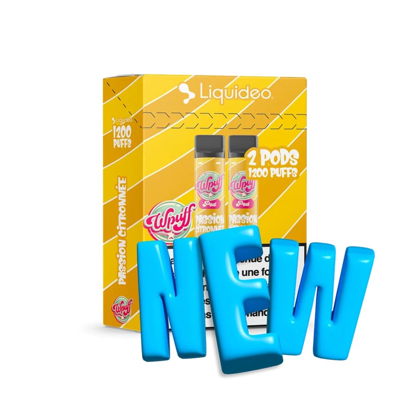 LIQUIDEO Wpuff 600 Original - Pack de 2 Cartouches 2ml-9 mg-Passion Citronnée-VAPEVO