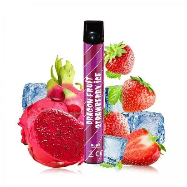 LIQUIDEO Wpuff Dragon Fruit Strawberry Ice - Pod Jetable 600 Puffs-VAPEVO