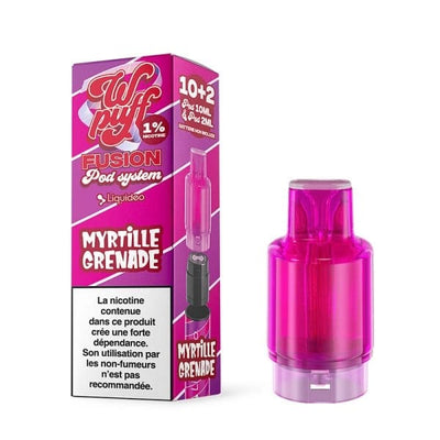 LIQUIDEO Wpuff Fusion - Pod Préremplie 10ml 10 mg Myrtille Grenade | VAPEVO