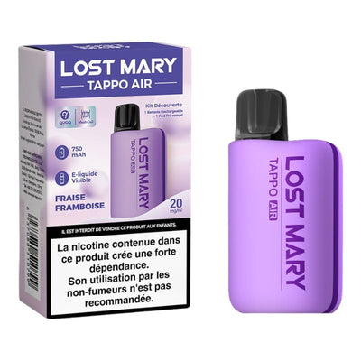 LOST MARY Tappo Air - Kit Rechargeable 600 Puffs 10 mg Fraise Framboise | VAPEVO
