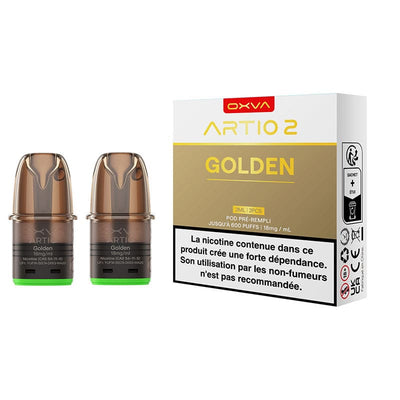 OXVA Artio 2 - Pack de 2 Pods Pré-remplis 2ml 18mg Golden | VAPEVO
