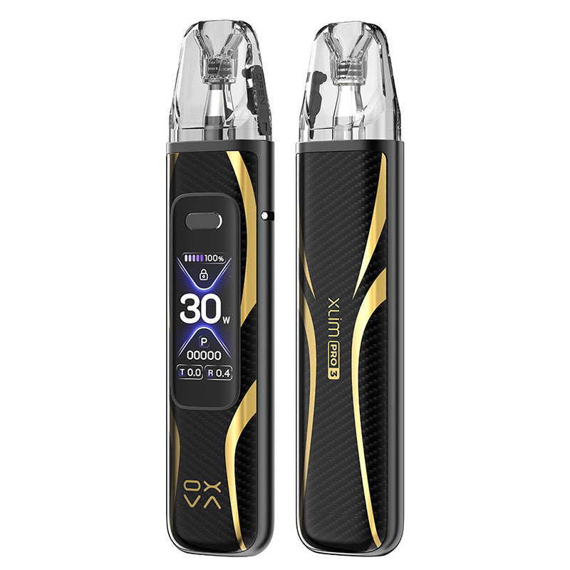 OXVA Xlim Pro 3 - Kit E-Cigarette 30W 1500mAh-Black Leather-VAPEVO