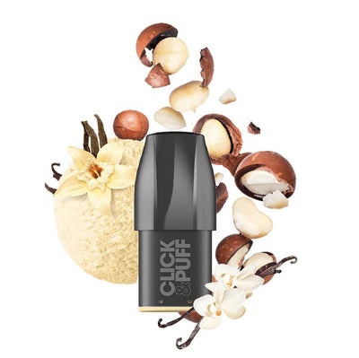 Pod X-Bar Click & Puff 2ml 650 Puffs Vanille Macadamia 10 mg | VAPEVO