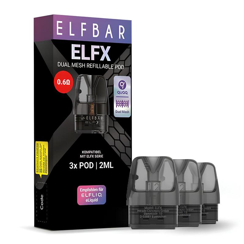 Pods ELFBAR ELFX 2ml - Pack de 3 0.6 ohm | VAPEVO