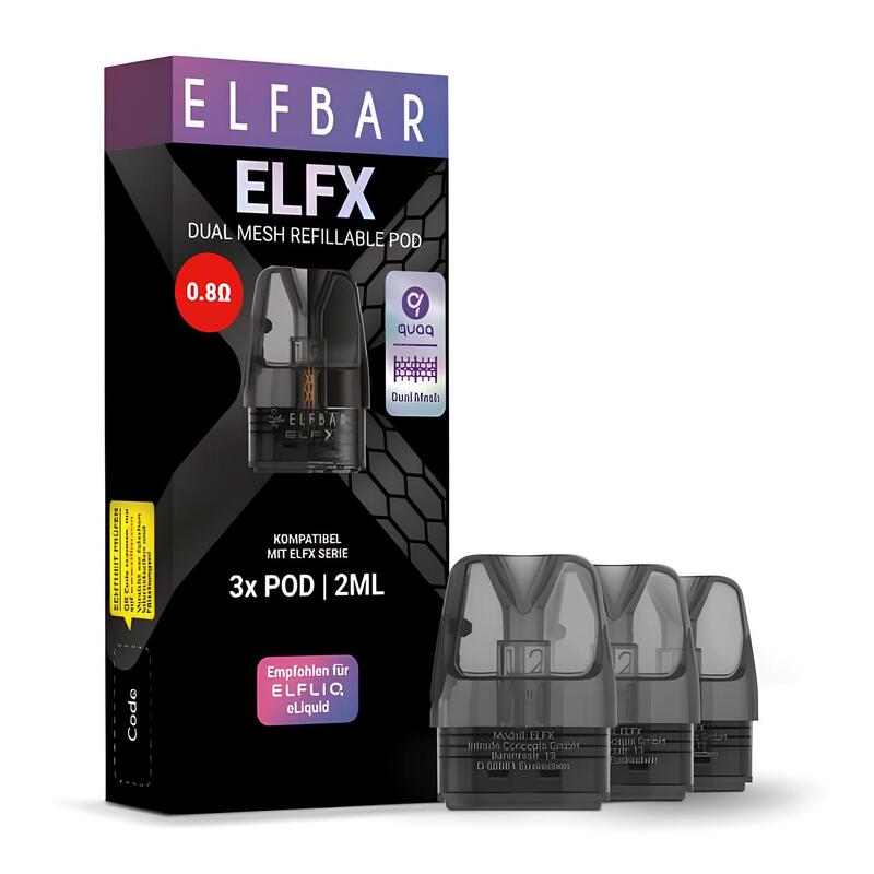 Pods ELFBAR ELFX 2ml - Pack de 3 0.8 ohm | VAPEVO