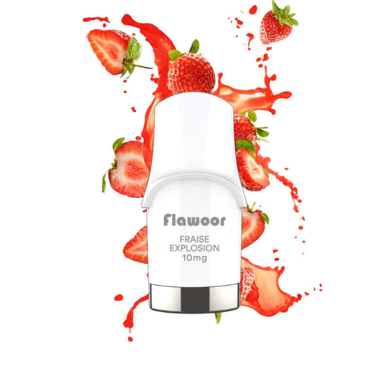 Pods Flawoor Mate 2 2ml 600 Puffs – Pack de 2 10 mg Fraise Explosion | VAPEVO