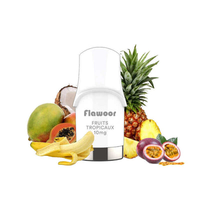Pods Flawoor Mate 2 2ml 600 Puffs – Pack de 2 10 mg Fruits Tropicaux | VAPEVO