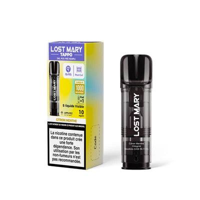 Pods Lost Mary Tappo - 2ml 600 Puffs 10 mg Citron Menthe | VAPEVO
