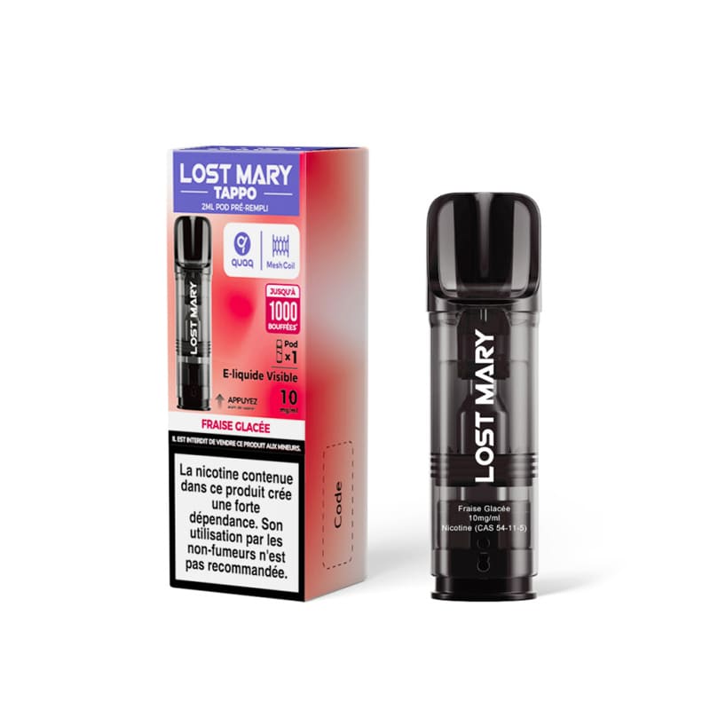Pods Lost Mary Tappo - 2ml 600 Puffs 10 mg Citron Menthe | VAPEVO