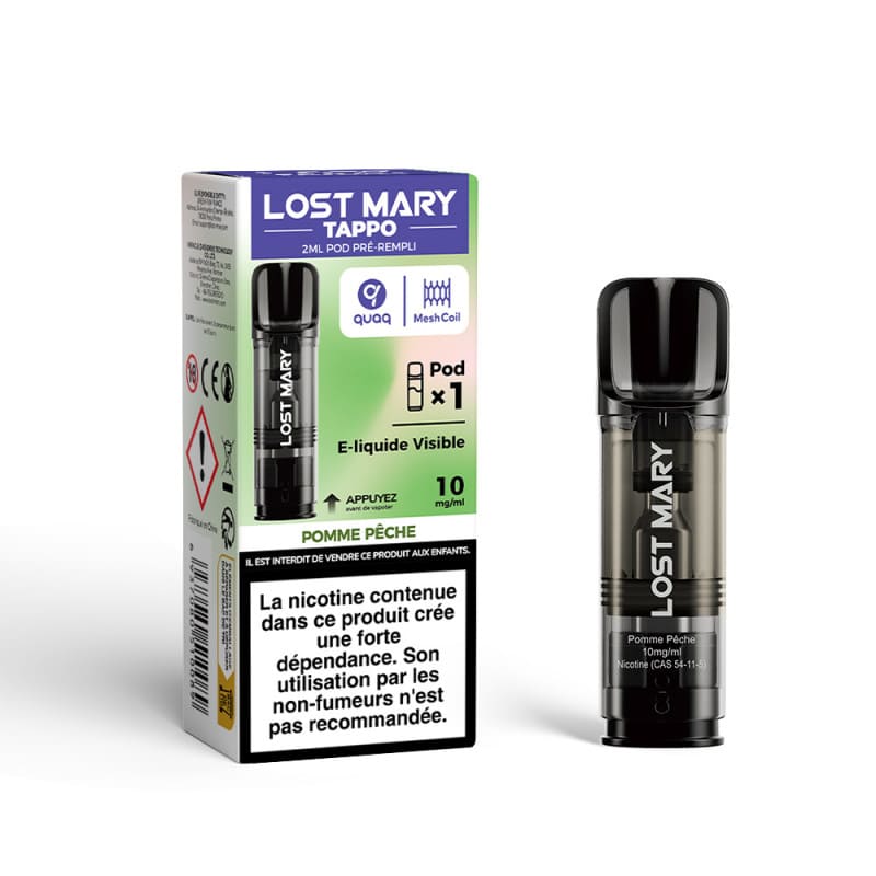 Pods Lost Mary Tappo - 2ml 600 Puffs 10 mg Citron Menthe | VAPEVO
