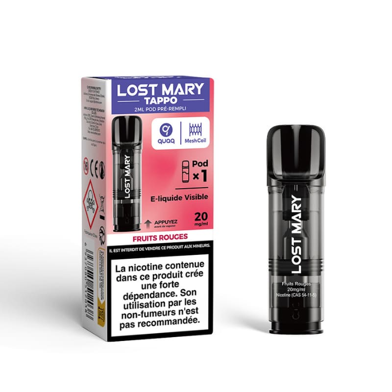 Pods Lost Mary Tappo - 2ml 600 Puffs 10 mg Fruits Rouges | VAPEVO