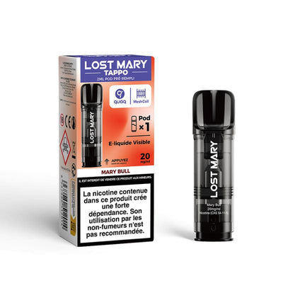 Pods Lost Mary Tappo - 2ml 600 Puffs 10 mg Mary Bull | VAPEVO