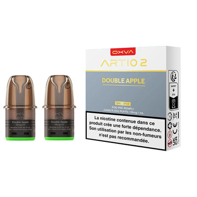 Pods Oxva Artio 2 Pré-remplis 2ml 18mg - Pack de 2 Double Apple | VAPEVO
