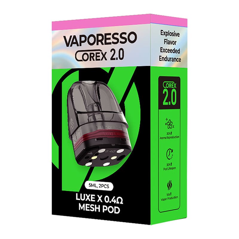 luxe vaporesso pods X Series Corex 2.0 Cartridges Color:Slate Black Brand_RELX Smoke City Glass &