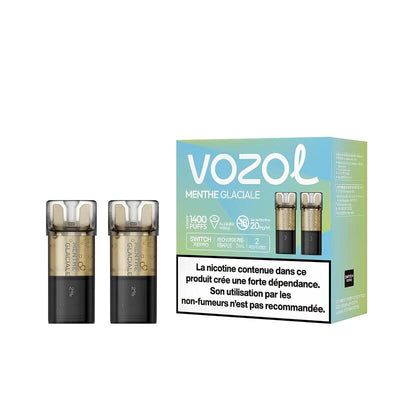 Pods Vozol Switch 600 2ml – Pack de 2 0 mg Menthe Glaciale | VAPEVO
