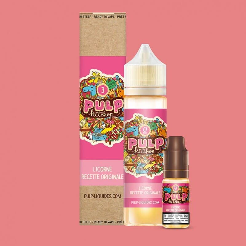 PULP Le Pod Licorne Recette Originale - Pack E-liquide 60ml-3 mg-50/50-VAPEVO