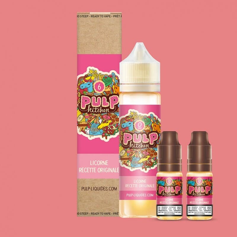 PULP Le Pod Licorne Recette Originale - Pack E-liquide 60ml-3 mg-50/50-VAPEVO