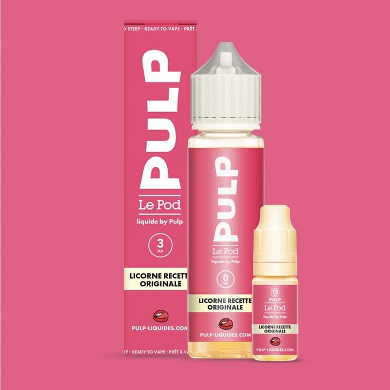 PULP Le Pod Licorne Recette Originale - Pack E-liquide 60ml-3 mg-VAPEVO