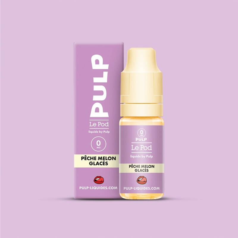 PULP Le Pod Pêche Melon Glacés - Sel de nicotine 10ml-0 mg-VAPEVO