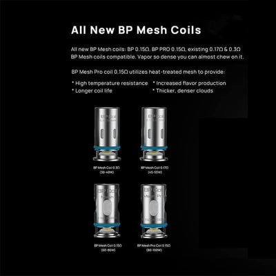 Résistances Aspire BP – Pack de 5 Mesh 0.15 ohm | VAPEVO