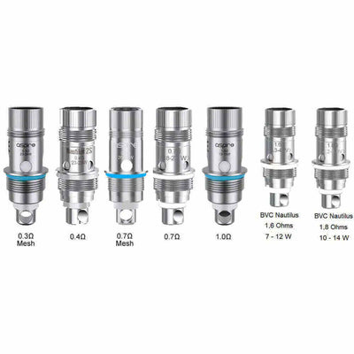 Résistances Aspire Nautilus BVC – Pack de 5 BVC 0.7 ohm | VAPEVO