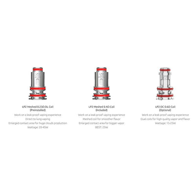 Résistances Smok LP2 - Pack de 5 Meshed 0.23 ohm | VAPEVO