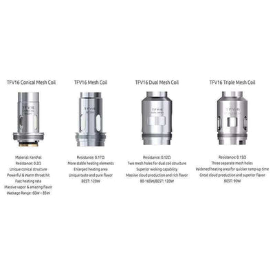 Résistances Smok TFV16 - Pack de 3 Conical Mesh 0.2 ohm | VAPEVO