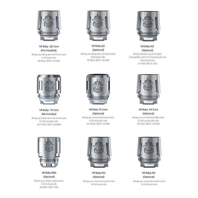 Résistances Smok TFV8 Baby - Pack de 5 Q2 0.4 ohm | VAPEVO