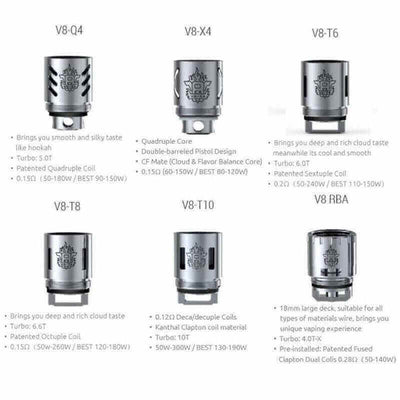 Résistances Smok TFV8 - Pack de 3 Q4 0.15 ohm | VAPEVO